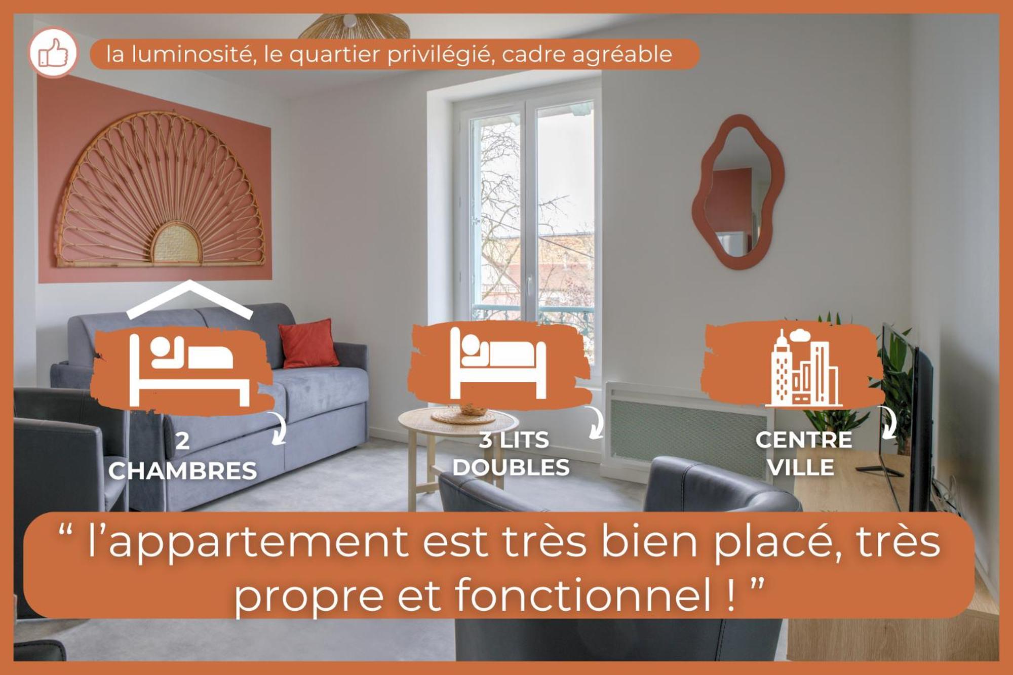 Appartement Tournette -6 Pers - Hyper Centre - Wifi *